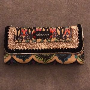Sakroots trifold snap wallet